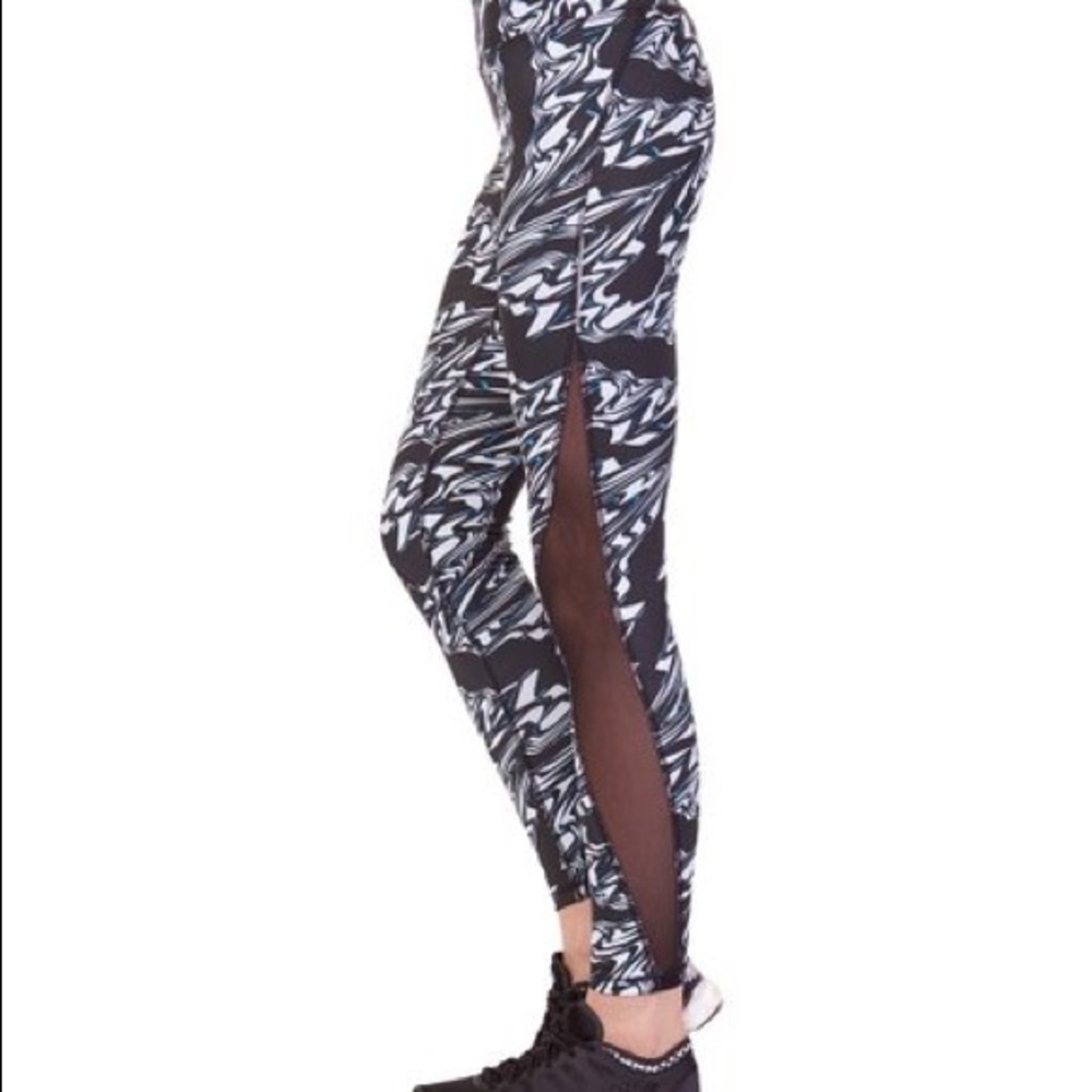 Black Sapphire Mesh Panel Leggings